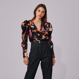 Obsessions Top, Black Floral